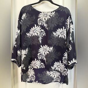 AnnTaylor LOFT Black/White Blouse Size S